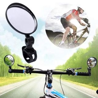 1 Chiếc Gương Chiếu Hậu Điều Chỉnh Xe đạp gương 360 độ xoay hỗ trợ gương lồi xử lý gắn gương xe đạp ( 8 cm )