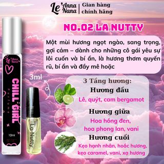 No.02 La Nutty Chill Girl - Nước hoa nữ 3ml-30ml siêu hot hit - Tarohoko