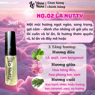 No.02 La Nutty Chill Girl - Nước hoa nữ 3ml-30ml siêu hot hit - Tarohoko