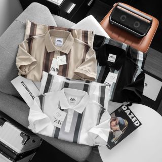 Áo sơ mi tay ngắn nam. Chất cá sấu cotton 100% vải nhập , k quá dầy cũng k quá mỏng, vừa phải mịn nhe