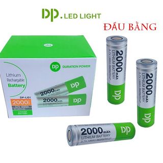 PIN SẠC 3.7V 18650 DP 2000MAH ĐẦU BẰNG