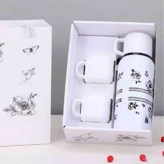 BÌNH GIỮ NHIỆT KÈM 2 CỐC FLOWER CUP 600ML