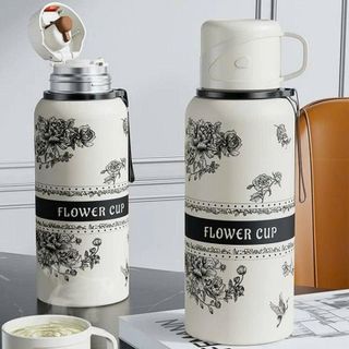 BÌNH GIỮ NHIỆT KÈM 2 CỐC FLOWER CUP 600ML