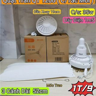 QUẠT TRẦN 3 CÁNH DÂY DÀI 1M5 MÃ QT 1200
