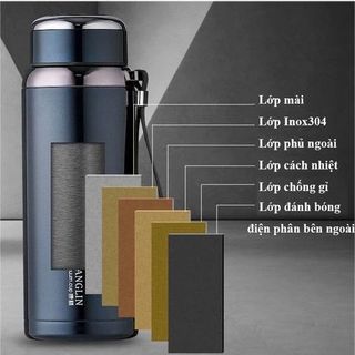 BÌNH GIỮ NHIỆT 1000ML VACUUM CUP INOX SUS 316