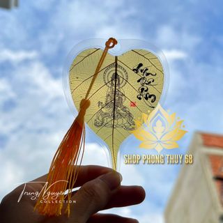 Lá Bồ Đề Bình An In Hình Quan Âm