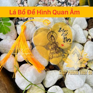 Lá Bồ Đề Bình An In Hình Quan Âm