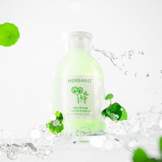Sữa rửa mặt Rau má & Diếp cá herbario 200ml sạch dầu mụn - Thuần Chay Vegan Garden