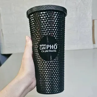 Ly Nhựa 2 Lớp Kim Cương Cà Phê Phố