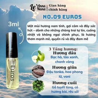 No.09 Euros Chill Guy - Nước hoa nam 3ml-30ml siêu hot hit - Nam tính - Tarohoko