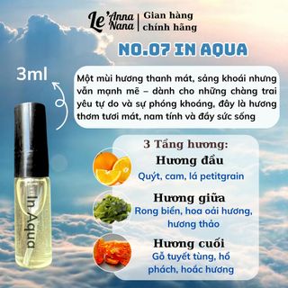 No.07 In Aquaa Chill Guy - Nước hoa nam 3ml-30ml siêu hot hit - Nam tính - Tarohoko