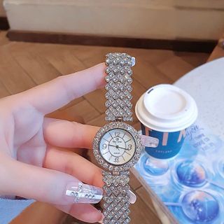 SALE BỎ MẪU ĐỒNG HỒ NỮ THỜI TRANG ROZAL MẶT TRÒN VIỀN DÂY ĐÁ