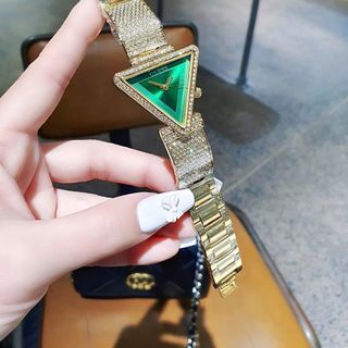 SALE BỎ MẪU ĐỒNG HỒ NỮ THỜI TRANG GUEZZ MẶT TAM GIÁC DÂY HỘT