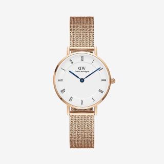 ĐỒNG HỒ NỮ CAO CẤP DANIEL W PETITE ROMAN NUMERALS DÂY LƯỚI MẶT TRÒN FULLBOX