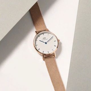 ĐỒNG HỒ NỮ CAO CẤP DANIEL W PETITE ROMAN NUMERALS DÂY LƯỚI MẶT TRÒN FULLBOX