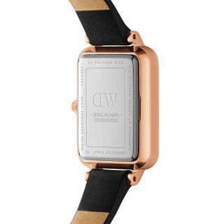 ĐỒNG HỒ NỮ CAO CẤP DANIEL W 0689 QUADRO ROMAN NUMERALS DÂY DA MẶT CHỮ NHẬT FULLBOX