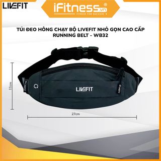 Túi đeo hông chạy bộ LiveFit cao cấp - Running Belt - WB32
