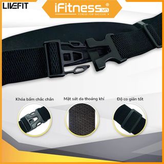 Túi đeo hông chạy bộ LiveFit cao cấp - Running Belt - WB32