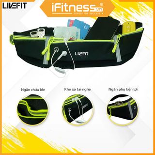 Túi đeo hông chạy bộ LiveFit cao cấp - Running Belt - WB34