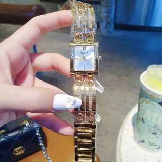 SALE BỎ MẪU ĐỒNG HỒ NỮ THỜI TRANG GUEZ MẶT VUÔNG DÂY LẮC 2 VÒNG