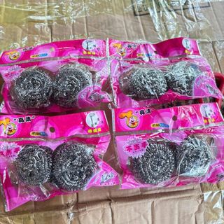 Túi 2 miếng cọ xoong nồi chất liệu thép không gỉ - đa năng, tiện dụng