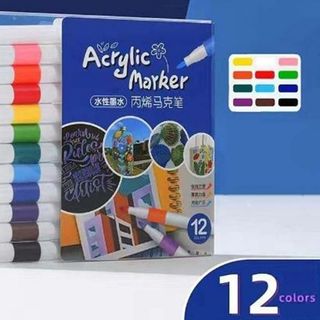 HỘP 12 BÚT MÀU ACRYLIC MARKER CAO CẤP