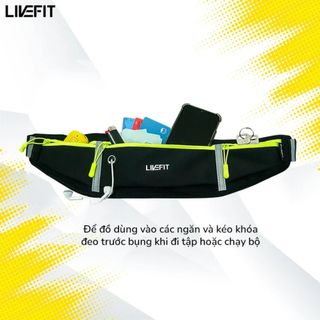 Túi đeo hông chạy bộ LiveFit cao cấp - Running Belt - WB09