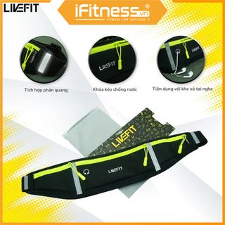 Túi đeo hông chạy bộ LiveFit cao cấp - Running Belt - WB09