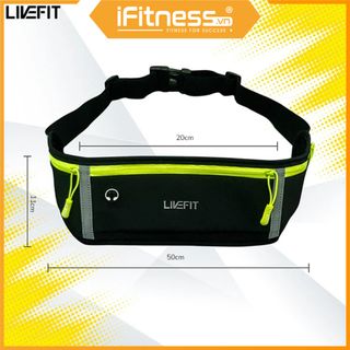 Túi đeo hông chạy bộ LiveFit cao cấp - Running Belt - WB09
