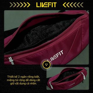 Túi đeo hông chạy bộ LiveFit cao cấp - Running Belt - WB0924