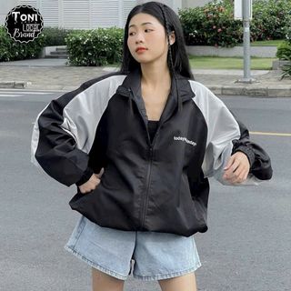 Áo khoác gió Today unisex cổ đứng vải dù nhẹ hai lớp phong cách