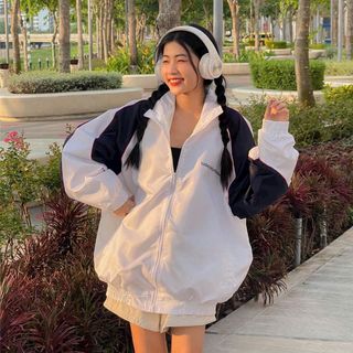 Áo khoác gió Today unisex cổ đứng vải dù nhẹ hai lớp phong cách