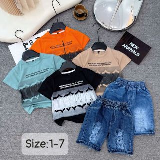 BỘ JEANS BÉ TRAI SIZE NHÍ