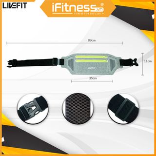 Túi đeo hông chạy bộ LiveFit cao cấp - Running Belt WB07