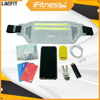 Túi đeo hông chạy bộ LiveFit cao cấp - Running Belt WB07