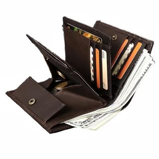 Ví ngắn nam da bò thật H1036