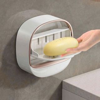 Đĩa xà phòng. Hộp đựng xà phòng chống nước treo tường, lật mở gọn gàng, giữ cho nhà tắm luôn sạch sẽ, sang trọng