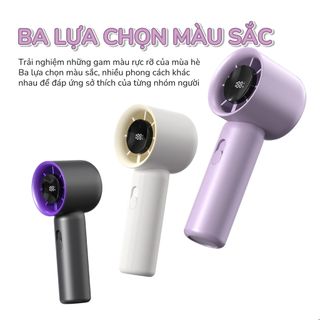 Quạt cầm tay dùng pin Trắng - F801-TRANG