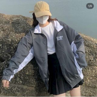 Áo Khoác Bomber Dù Dumble Dây Rút Nam Nữ Ulzzang Unisex Kiểu Bóng Chày Form Rộng 2 Lớp
