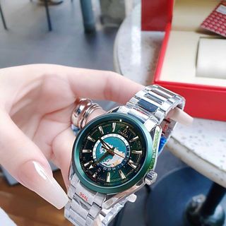 ĐỒNG HỒ NAM CAO CẤP AUTOMATIC ÔMEGI SEAMASTER AQUA DÂY XANH LÁ