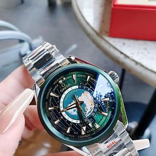 ĐỒNG HỒ NAM CAO CẤP AUTOMATIC ÔMEGI SEAMASTER AQUA DÂY XANH LÁ