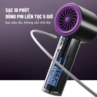 Quạt mini cầm tay Xám - N100-XAM