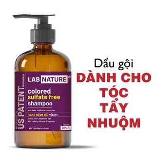 Dầu gội Lab Nature No.1 Không Silicone Khử Vàng, Giữ Màu Tóc Tẩy Nhuộm - Công nghệ Nano Dầu Olive - 250ml