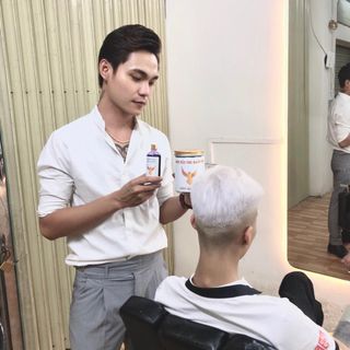 tinh chất Khử vàng tóc siêu trắng lam barber 100ml