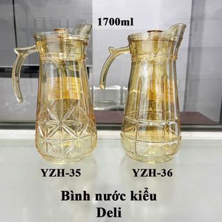BÌNH THỦY TINH VÀNG DELI SANG TRỌNG YZH- 35