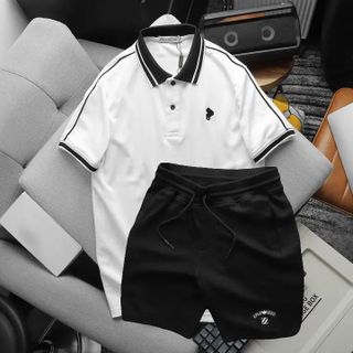 SET BỘ POLO NAM CAO CẤP ÁO PACK VAR+ QUẦN SHORT TANK CHẤT PIQUE - THỜI TRANG HC