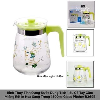 BÌNH THỦY TINH HỌA TIẾT HOA 1300ML R369E