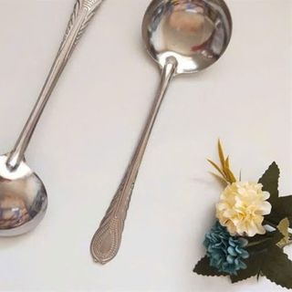 Thìa Inox Cán Dài Họa Tiết