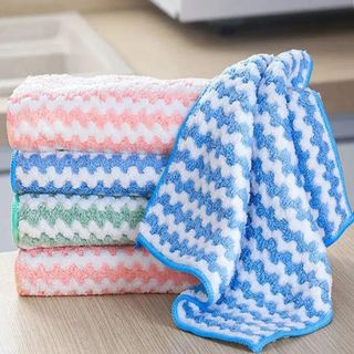 Khăn Nhung San Hô Lau Tay Lau Bếp Chén Bát Thấm Hút Nước