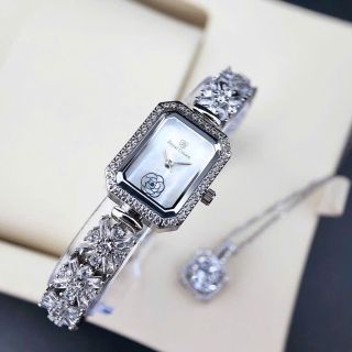 ĐỒNG HỒ NỮ CAO CẤP SANG TRỌNG RODAL DÂY PHA LÊ BÔNG HOA BẠC